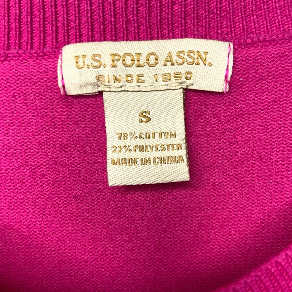 U.S. Polo Assn. Pink button up sweater. Women’s Small.